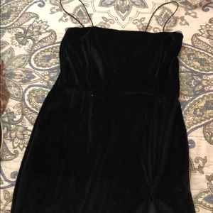 Black velvet dress